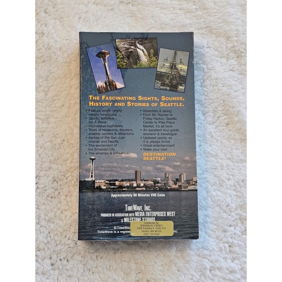 Travel & Beyond The Ultimate Video Tour Seattle Destinations Time Waver VHS 1997 - Picture 2 of 4